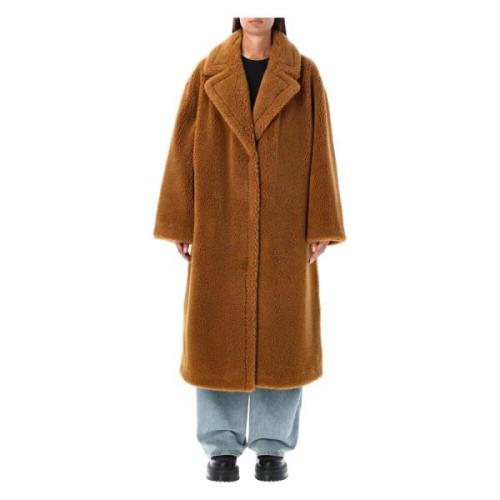 Maria Teddy Coat - Stijlvol en Comfortabel Stand Studio , Brown , Dame...