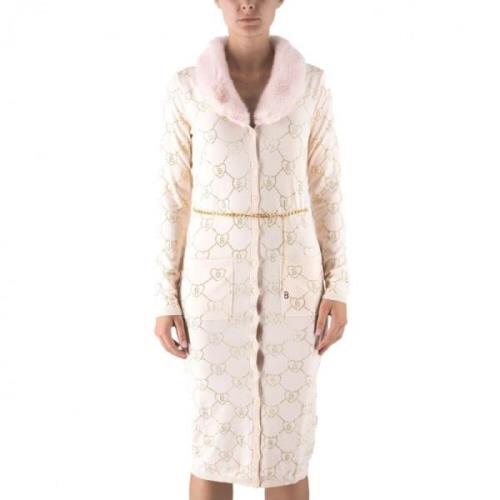 Gebreide Jurk met Cardigan Makeup Blugirl , Beige , Dames