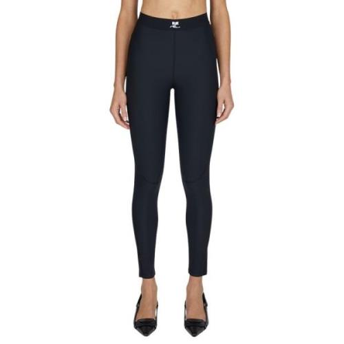 Moderne Racer Leggings Courrèges , Black , Dames