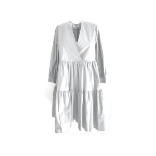 Korte jurk van popeline Gaudi , White , Dames