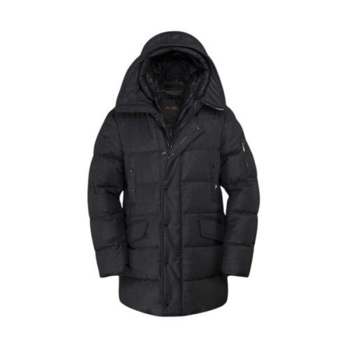 Waterdichte parka van zacht wolflanel met ganzendons Moorer , Gray , H...