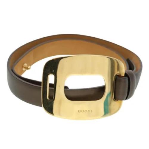 Bruin leren Gucci riem Gucci Vintage , Brown , Dames