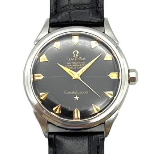Pre-owned Leather watches Omega Vintage , Black , Dames