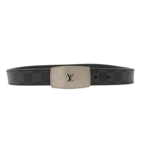 Pre-owned Leather belts Louis Vuitton Vintage , Black , Unisex