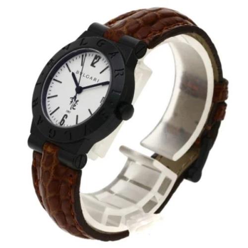 Pre-owned Leather watches Bvlgari Vintage , Brown , Dames