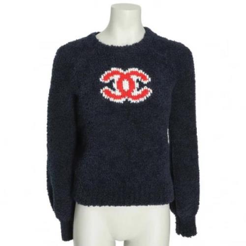 Pre-owned Wool tops Chanel Vintage , Blue , Dames