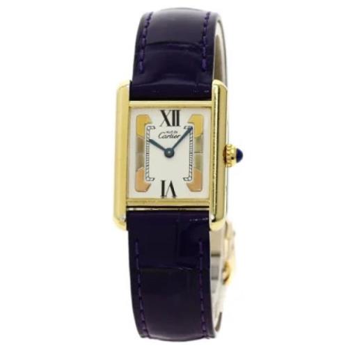 Pre-owned Metal watches Cartier Vintage , Black , Dames