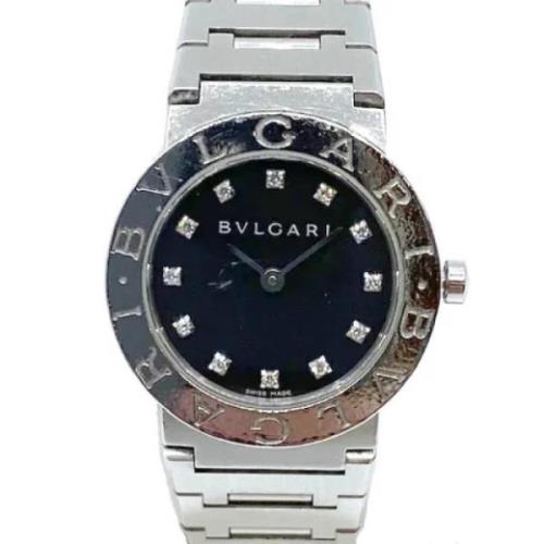 Pre-owned Stainless Steel watches Bvlgari Vintage , Black , Dames