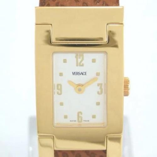 Pre-owned Leather watches Versace Pre-owned , Yellow , Dames