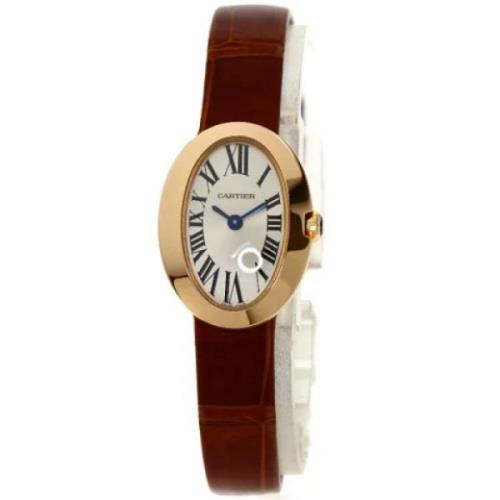 Pre-owned Leather watches Cartier Vintage , Red , Dames