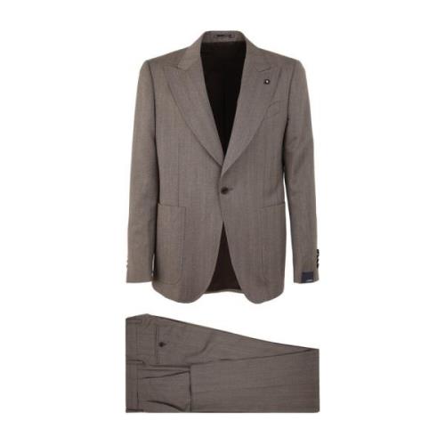 Attitude Trouser Suit drop 7 reg Lardini , Gray , Heren