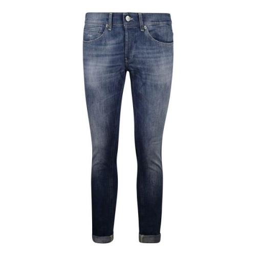 George Skinny Fit Jeans in Blauwe Organische Denim Dondup , Blue , Her...