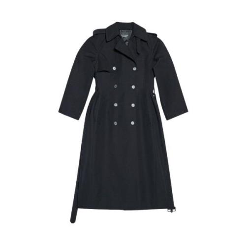 Trench Coats Balenciaga , Black , Dames