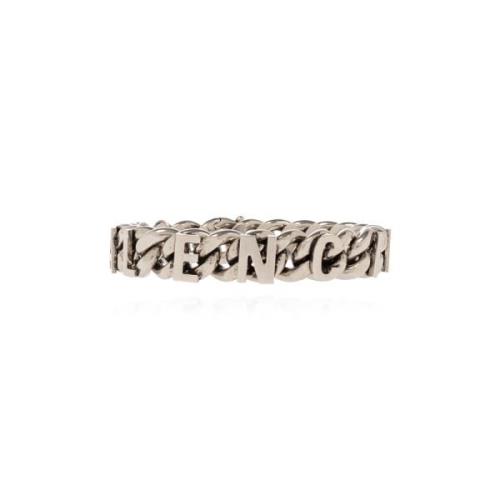 Messing armband met logo Balenciaga , Gray , Heren