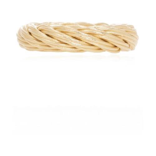 Geweven Zilveren Ring Bottega Veneta , Yellow , Dames