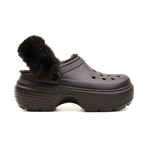 Gedurfde en Aanpasbare Stomp Stijl Schoenen Crocs , Brown , Dames