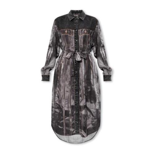 ‘D-Anish-A’ jurk met kraag Diesel , Gray , Dames