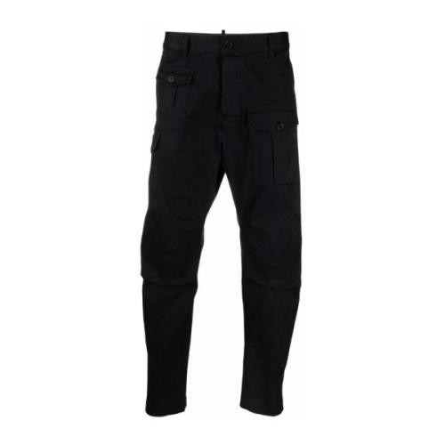 Geknipte cargobroek Dsquared2 , Black , Heren