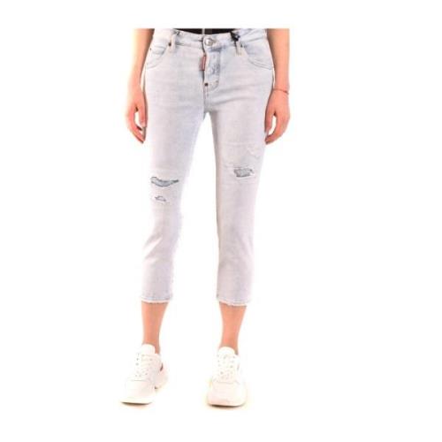 Lichte Coole Meisjes Geknipte Jeans Dsquared2 , Blue , Dames