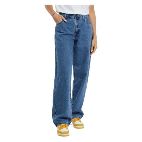 Wijde Denim Jeans Model Levi's , Blue , Dames