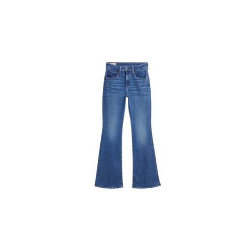 Flare Jeans in Medium Indigo Worn Stijl Levi's , Blue , Dames