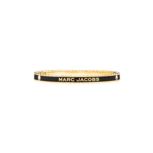 Messing armband met logo Marc Jacobs , Black , Dames