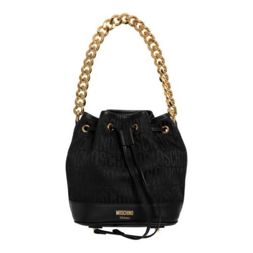 Elegante en veelzijdige Bucket Bag Moschino , Black , Dames