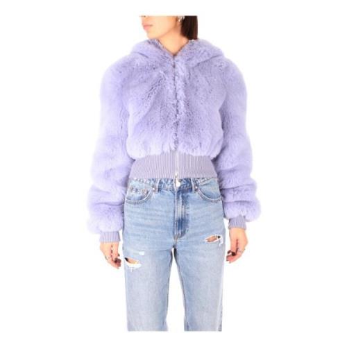 Lila Hoodie Jas Moschino , Purple , Dames