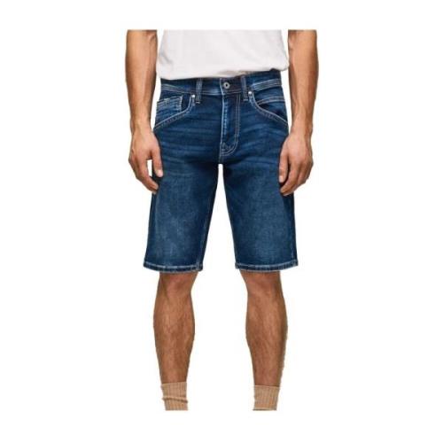 Denim Shorts Pepe Jeans , Blue , Heren