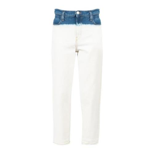 Losse Mom Fit Hoge Taille Jeans Pinko , White , Dames