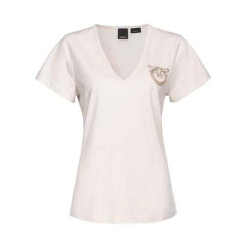 Stijlvolle T-Shirt Pinko , White , Dames
