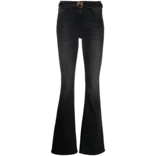 Stijlvolle Denim Jeans Pinko , Black , Dames