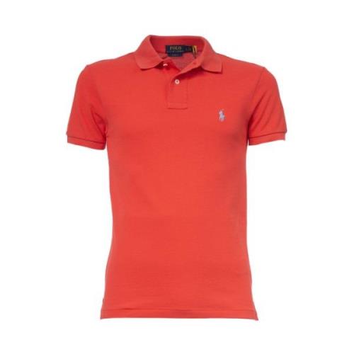 Slim-Fit Korte Mouw Polo Shirt Polo Ralph Lauren , Red , Heren