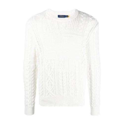 Mesh Villa Sweater Polo Ralph Lauren , White , Heren