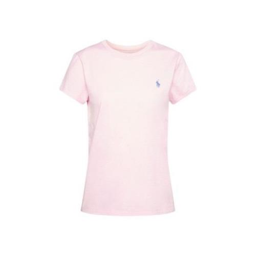 Klassiek Ronde-Hals T-Shirt Polo Ralph Lauren , Pink , Dames