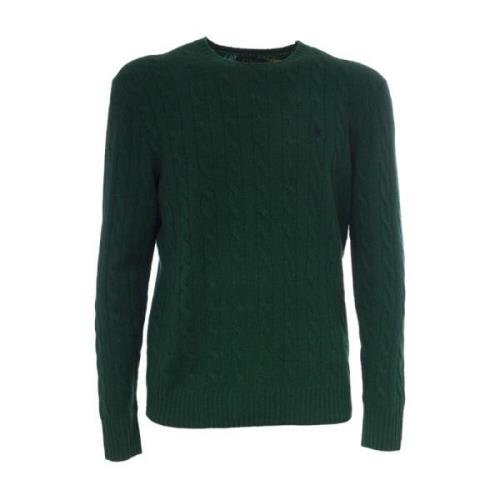 Triangular-Fit Wollen Trui Polo Ralph Lauren , Green , Heren