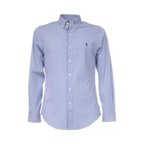 Slim-Fit Formeel Katoenen Overhemd Polo Ralph Lauren , Blue , Heren
