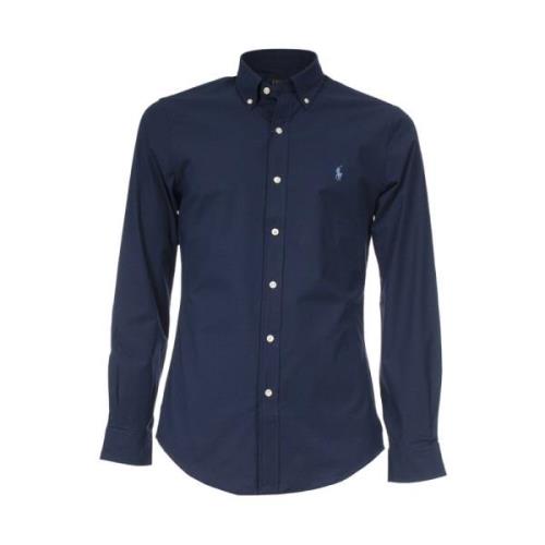 Slim-Fit Katoenen Overhemd met Button-Down Kraag Polo Ralph Lauren , B...