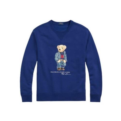 Denim Polo Bear Sweatshirt Polo Ralph Lauren , Blue , Heren