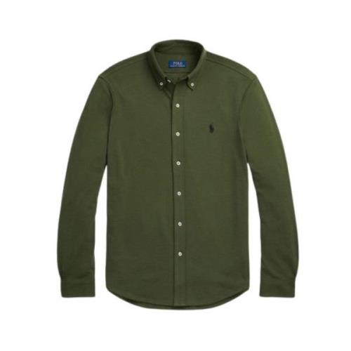 Klassieke Katoenen Polo Shirt Polo Ralph Lauren , Green , Heren