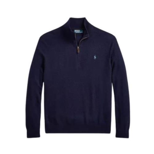 Merinowollen Half-Zip Trui Polo Ralph Lauren , Blue , Heren