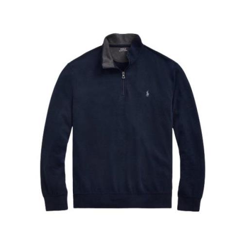 Chique en Casual Demi-Zip Katoenmix Trui Polo Ralph Lauren , Blue , He...