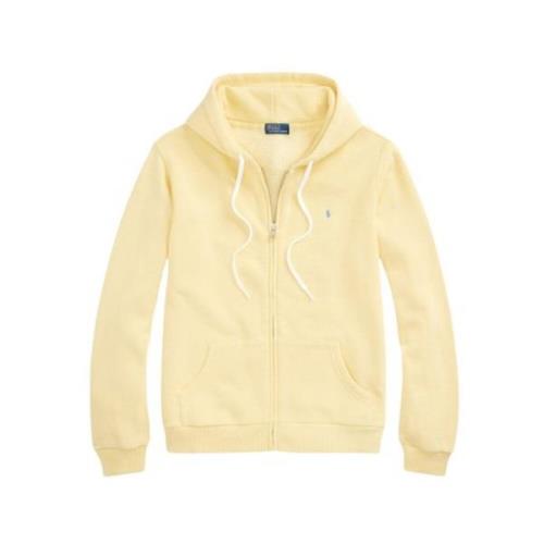 Rits Hoodie Gilet van Katoenmix Polo Ralph Lauren , Yellow , Dames