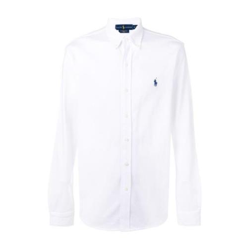Witte Mesh Polo Shirt Polo Ralph Lauren , White , Heren