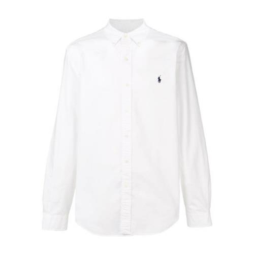 Witte Oxford Sportshirt Polo Ralph Lauren , White , Heren