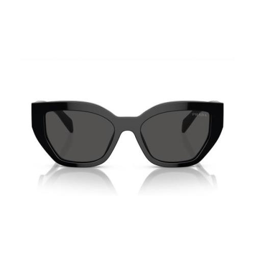 Vlinder-vormige zonnebril met oversized logo Prada , Black , Unisex