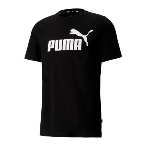 Zwarte Classic Logo Tee Puma , Black , Heren