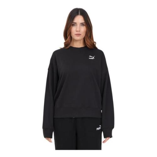 Zwarte Logo Sweater Puma , Black , Dames