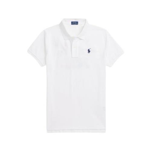 Skinny Sleeve Gebreide Polo - Wit Ralph Lauren , White , Dames