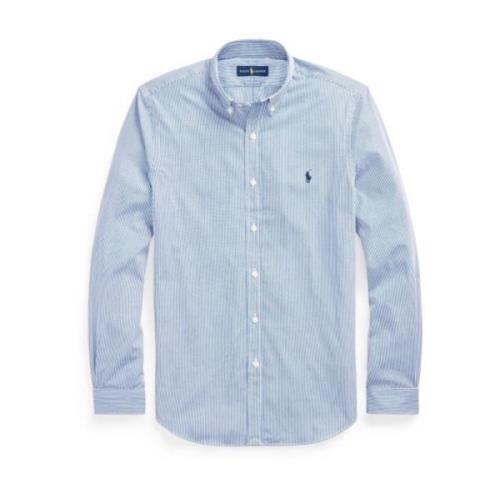 Sportieve Lange Mouw Shirt Ralph Lauren , Blue , Heren